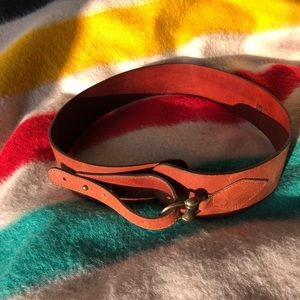 Brown Leather Belt with Gold Clasp, Gap